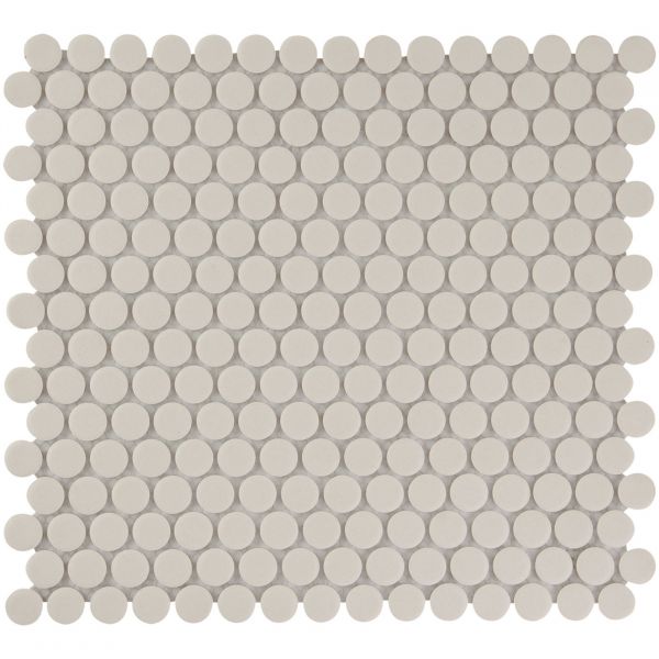 The Mosaic Factory London mozaïektegel 31.5X29.4cm White Mat (LOP2010) - Rond