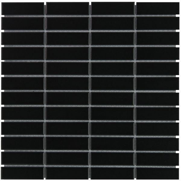 The Mosaic Factory Paris mozaïektegel 30X30cm Black Mat (PARM925) - Rechthoek