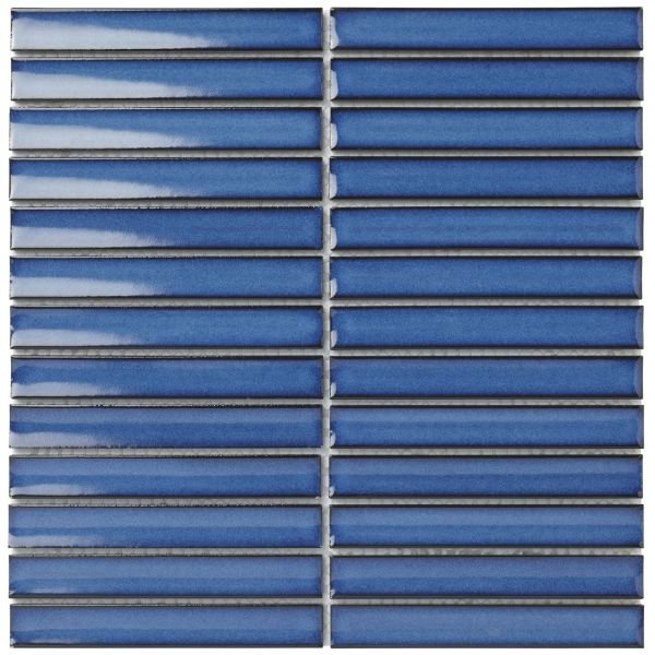 The Mosaic Factory Sevilla mozaïektegel 29.6X29.9cm Jeans Blue Glans (SEF20600) - Rechthoek