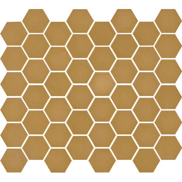 The Mosaic Factory Valencia mozaïektegel 27.6X32.9cm Mustard Mat (VAL35M) - Hexagon