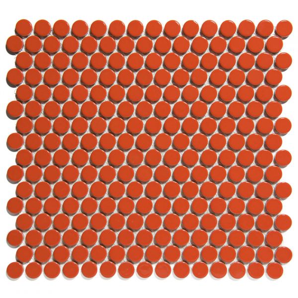 The Mosaic Factory Venice mozaïektegel 31.5X29.4cm Orange  Glossy (VKN060) - Rond