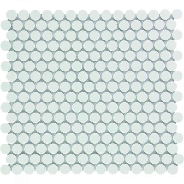 The Mosaic Factory Venice mozaïektegel 31.5X29.4cm White Mat (VKN140) - Rond