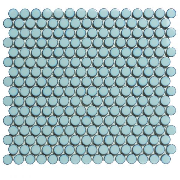 The Mosaic Factory Venice mozaïektegel 31.5X29.4cm Blue Grey Edge  Glans (VKN450) - Rond