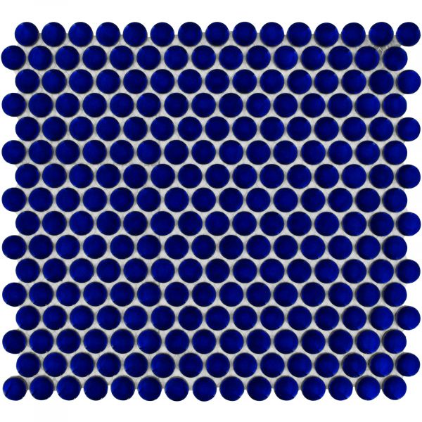 The Mosaic Factory Venice mozaïektegel 31.5X29.4cm Cobalt Blue  Glans (VKN700) - Rond