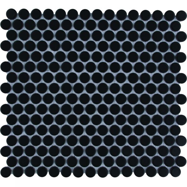 The Mosaic Factory Venice mozaïektegel 31.5X29.4cm Black  Mat (VKN925) - Rond