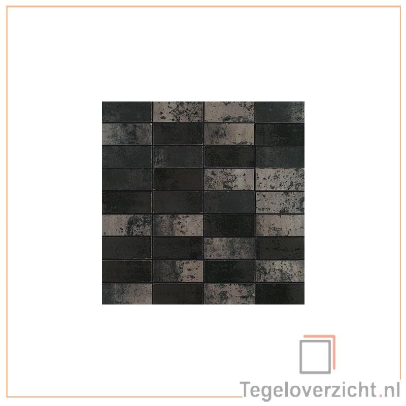 Tau Ceramica Corten 30x30cm Antraciet Mozaïek (Corten B Black VLQ) direct online kopen