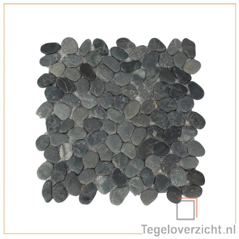 Hamer Selectie Kiezels 30x30cm Zwart Mozaïek (Kiezels Black) direct online kopen