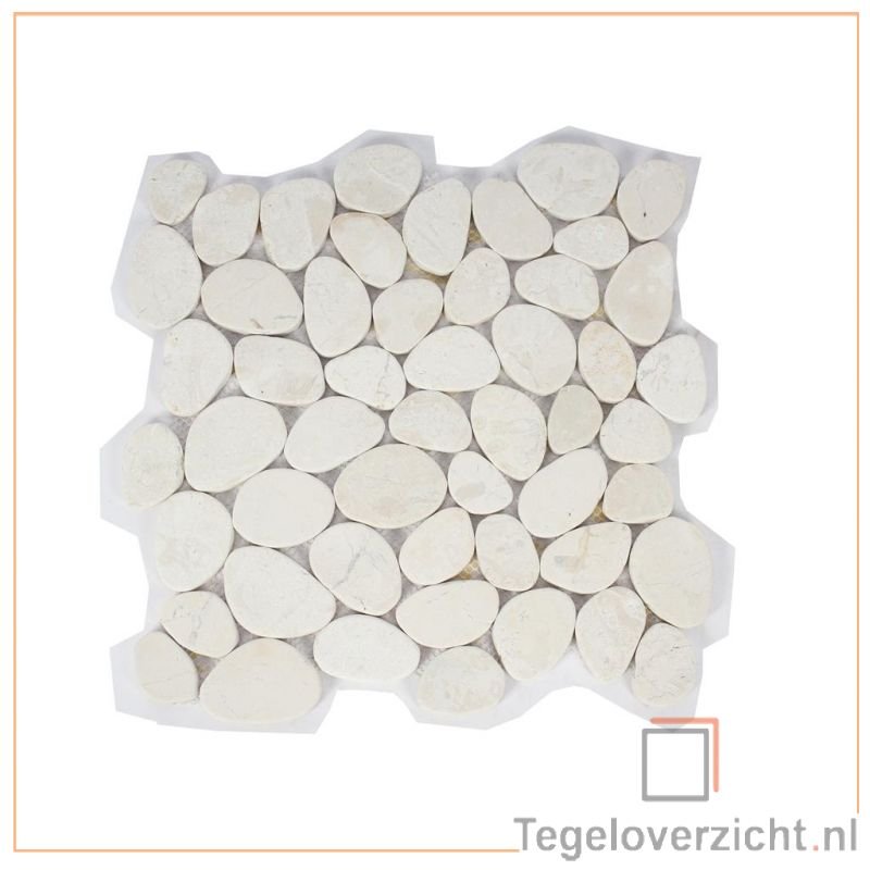 Hamer Selectie MA-serie 30x30cm Wit Mozaïek (MA-93 Marmer Oval White) direct online kopen