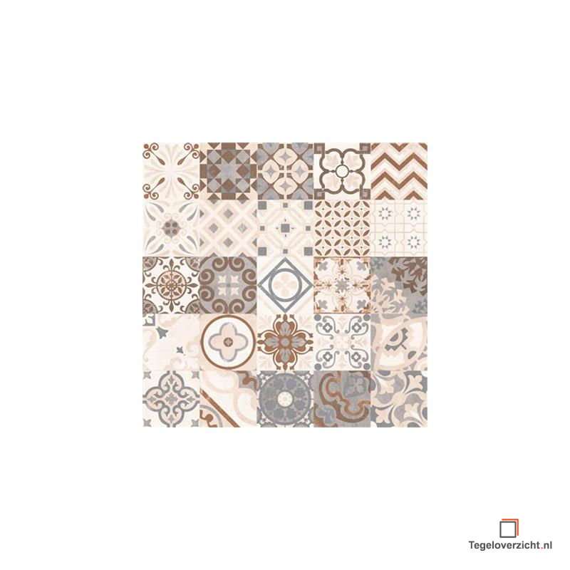 Padana Opus 20x20cm Mix Vloerdecor (Opus Cementina Multicolor Beige) direct online kopen