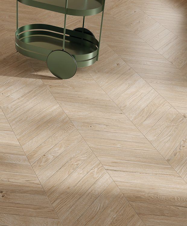 Licht chevron met groene bartrolley