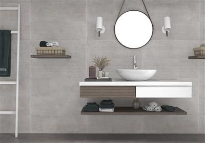 Ecoceramic in een strakke badkamer