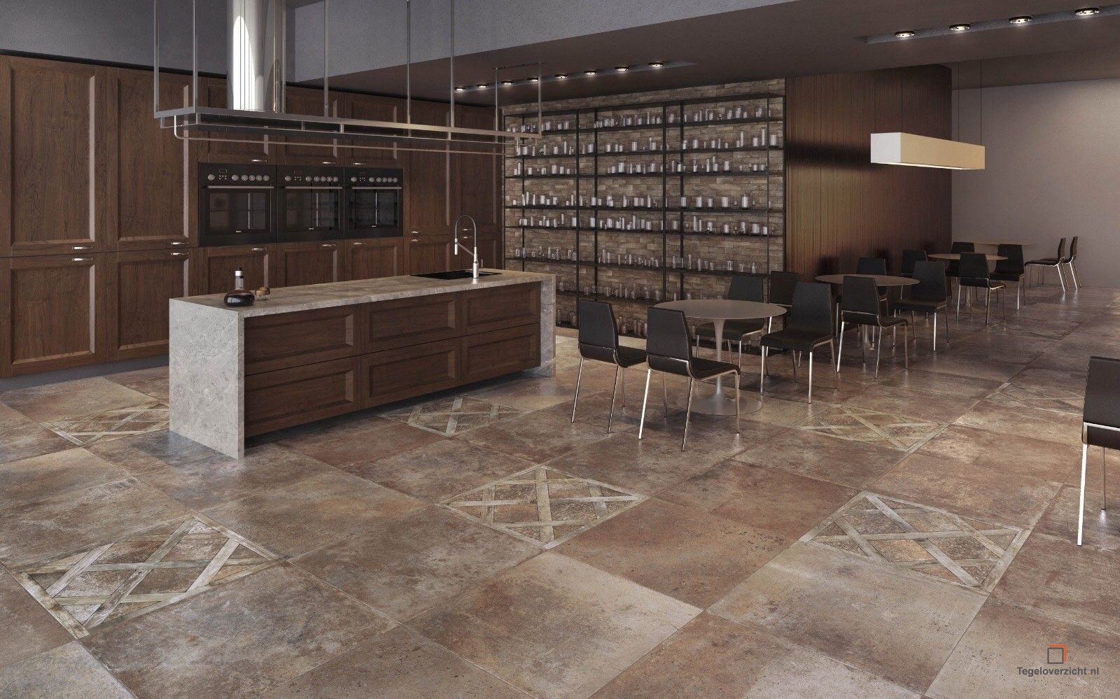 Terracotta tegels in het interieur